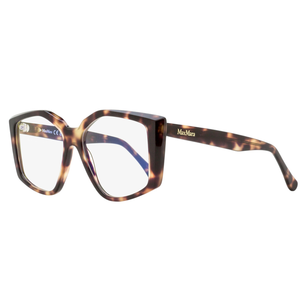 Max Mara Butterfly Blue Block Eyeglasses MM5162-B 055 Colored Havana 53mm
